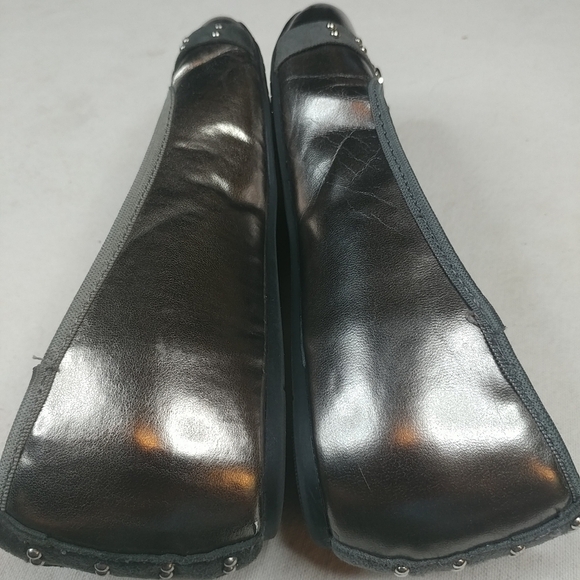 Michael Kors "Viva" Ballet Pewter Leather Flats Sh - Picture 6 of 8